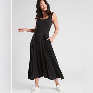 Athleta Black Costa Midi Dress Size Small
